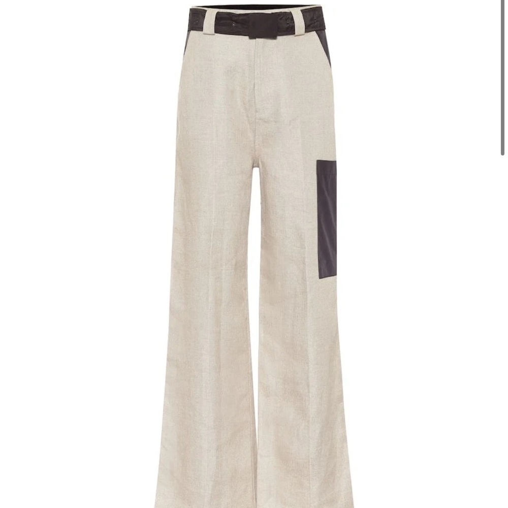Ganni high waist wide leg linen pants size 36 euro so around 6 us